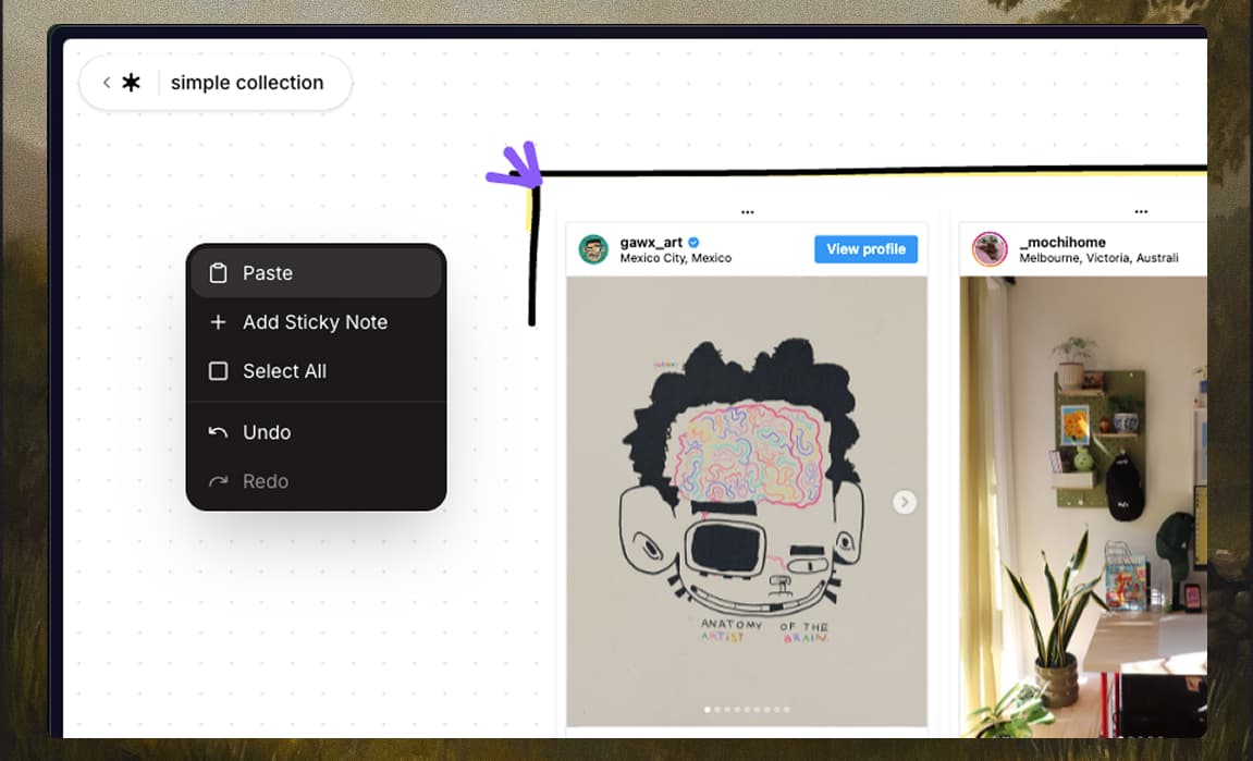 Image of Antivault's collect feature